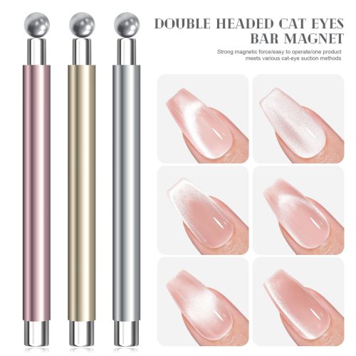 Nail Tools Cat Eye Nail Oil Glue Strong Magnet Rod Large Magnet Pen Double Head Thickened Multi functional Magnet Stone