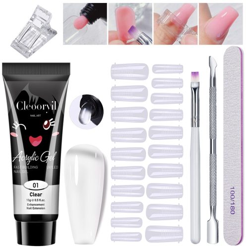 Manicure 15ml nail extension 6-piece set nail mold brush nail crystal extension glue set crystal glue