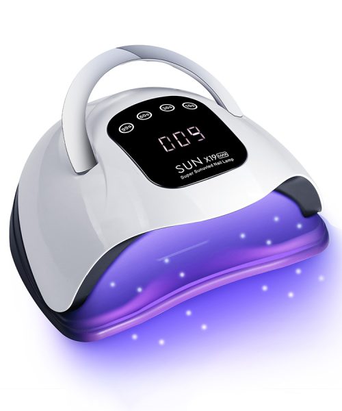 New X19Max Nail Art Lamp 320W UV LED Nail Lamp, Professional UV Nail Dryer Light for Gel Nails with 72 Beads, Fast Curing Gel Polish Lamp, Auto Sensor, 4 Timer Setting, Portable Nail Art Drying Tools for Fingernail/Toenail