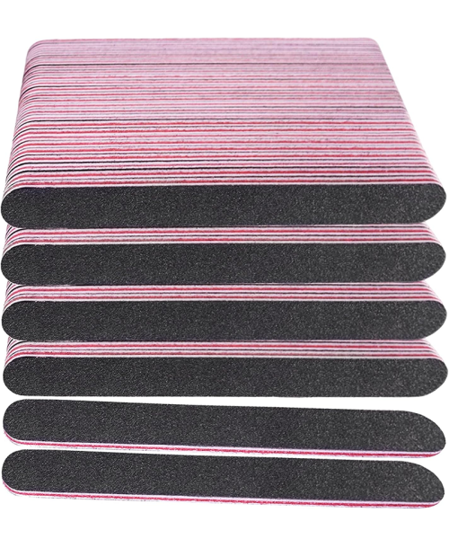 100/180 Grit Nail File Set -  Double Sided Emery Boards for Manicure Kit