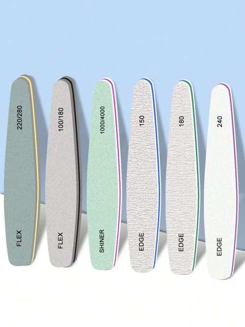 50pcs Professional Nail File and Buffer Set - Double Sided Emery Boards for Acrylic, Gel & Natural Nails